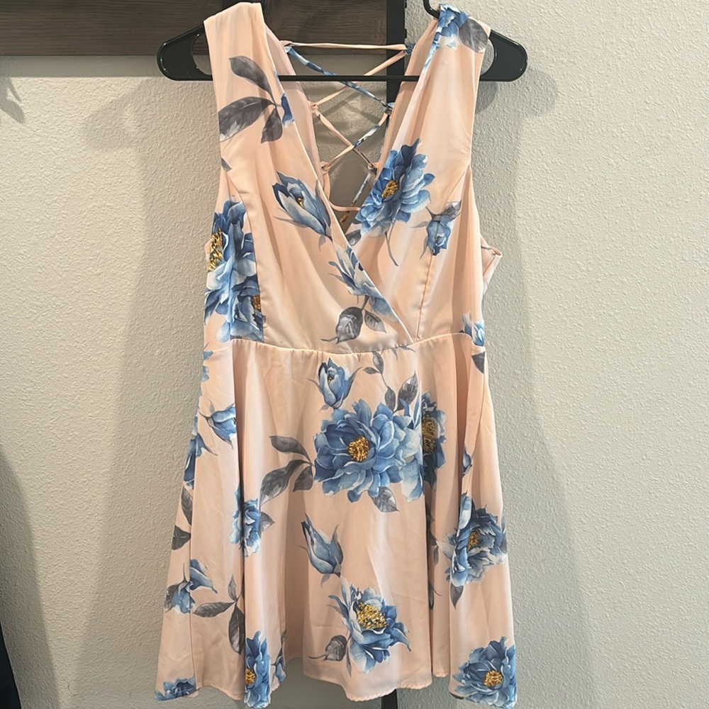 Lulus pink floral dress